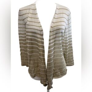 Chico's Cori Shimmer Cardigan with Metallic Gold Shimmer. Size Medium